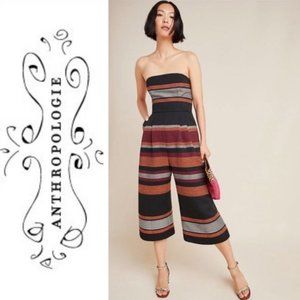 Anthropologie Corey Lynn Calter Nina Cropped Strapless Wide Leg Jumpsuit size 0